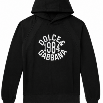 Black Relaxed Fit Pullover Hoodie with Graphic Print