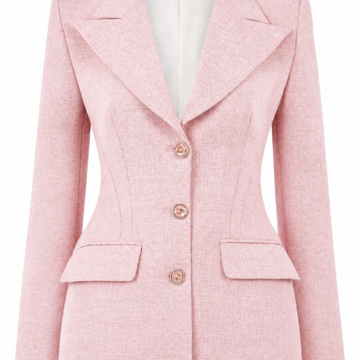 Light Pink Tailored Blazer with Peak Lapels