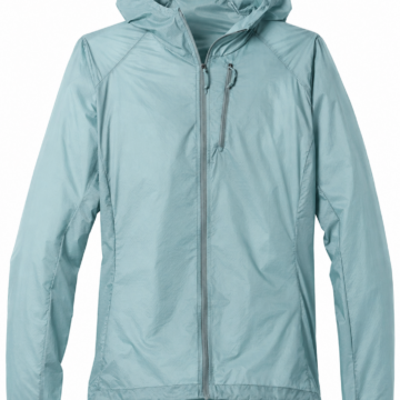 Light Blue Hooded Windbreaker Jacket