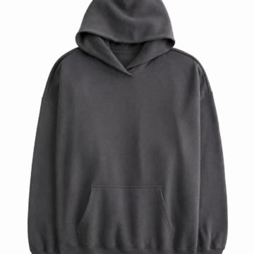 Solid Charcoal Gray Oversized Pullover Hoodie