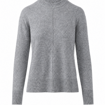 Heather Grey Mock Neck Sweater