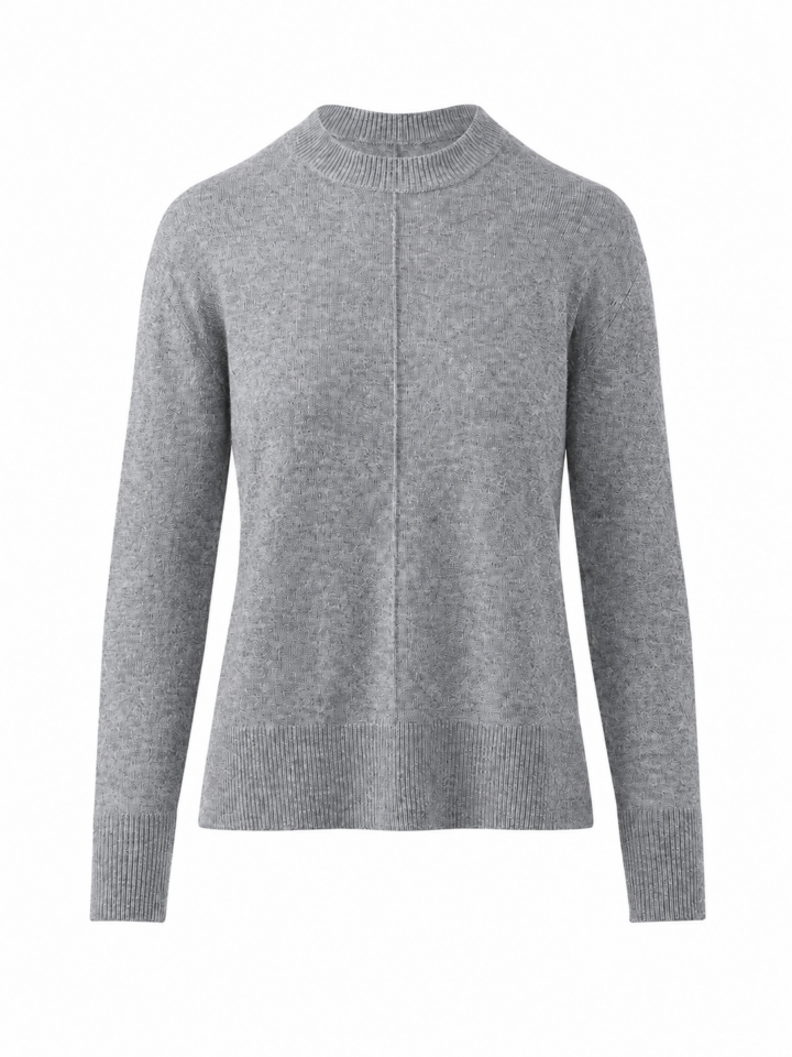 Heather Grey Mock Neck Sweater