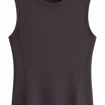 Dark Brown Sleeveless Athletic Top