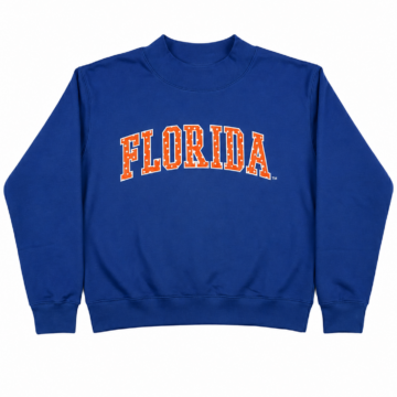 Royal Blue Crewneck Sweatshirt with Florida Graphic