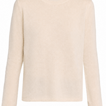 Cream Classic Crew Neck Knit Sweater